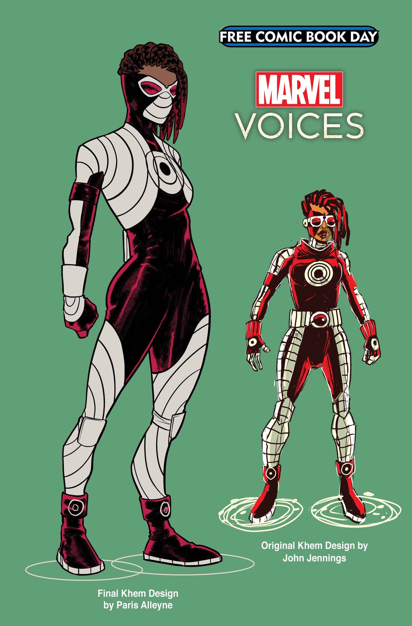 FREE COMIC BOOK DAY 2023: MARVEL’S VOICES #1: Khem design sheet by John Jennings and Paris Alleyne