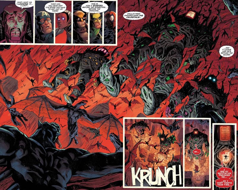 Knull's Celestials arrive.