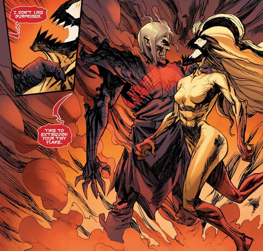 Knull confronts the Scream symbiote.