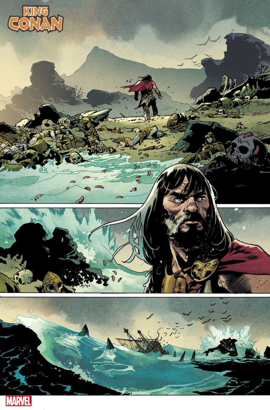KING CONAN #1 preview art by Mahmud Asrar with colors by Matt Wilson
