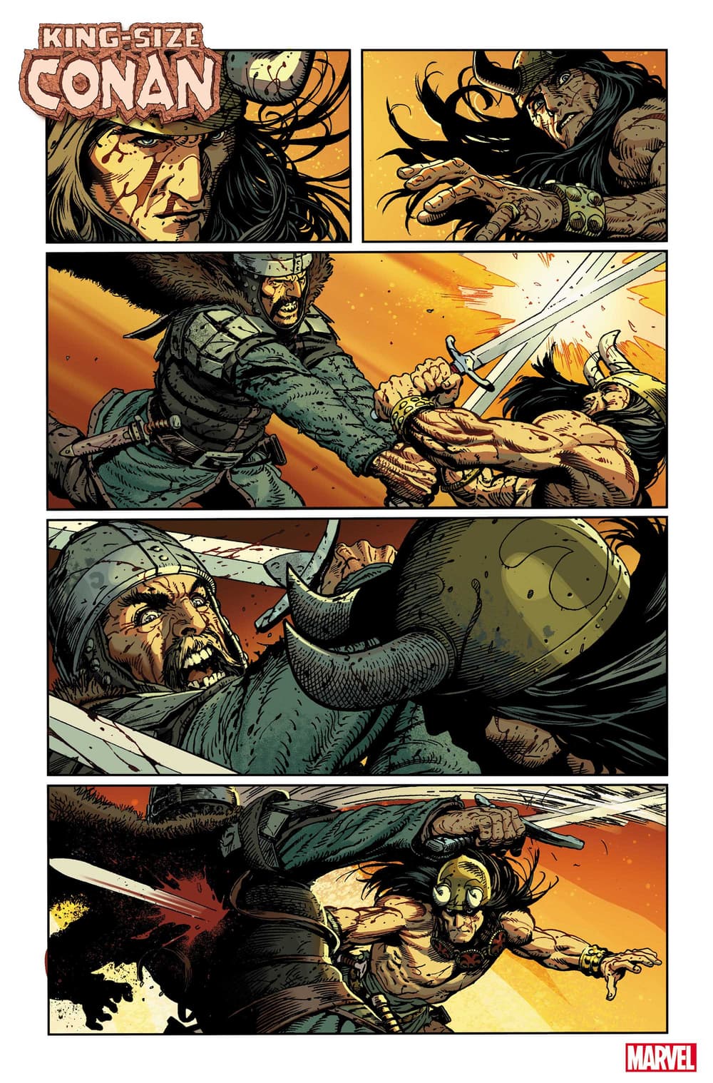 KING-SIZE CONAN #1 preview pages by Steve McNiven and Ive Svorcina