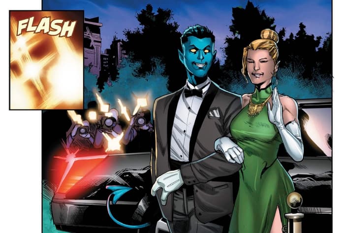 Kurt Wagner shows up the red carpet in AGE OF X-MAN: THE AMAZING NIGHTCRAWLER (2019) #1.