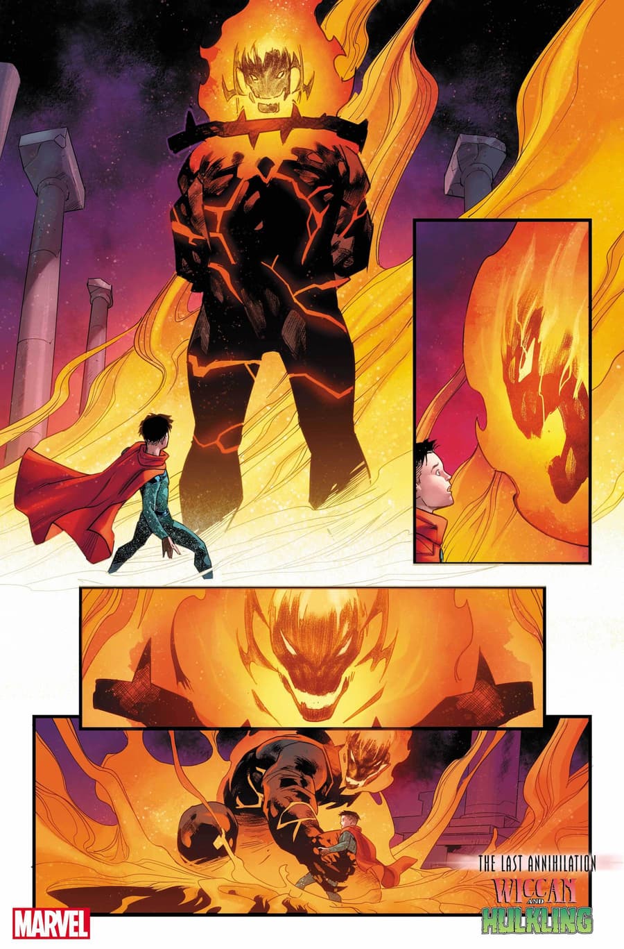 THE LAST ANNIHILATION: WICCAN & HULKLING preview art by Jan Bazaldua with colors by Rachelle Rosenberg