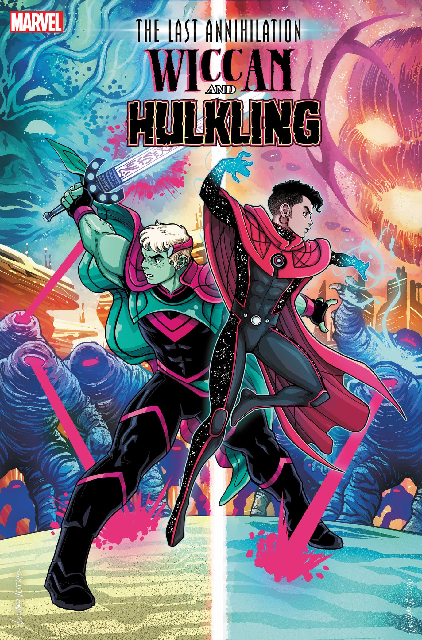 LAST ANNIHILATION: WICCAN & HULKLING #1 cover by Luciano Vecchio