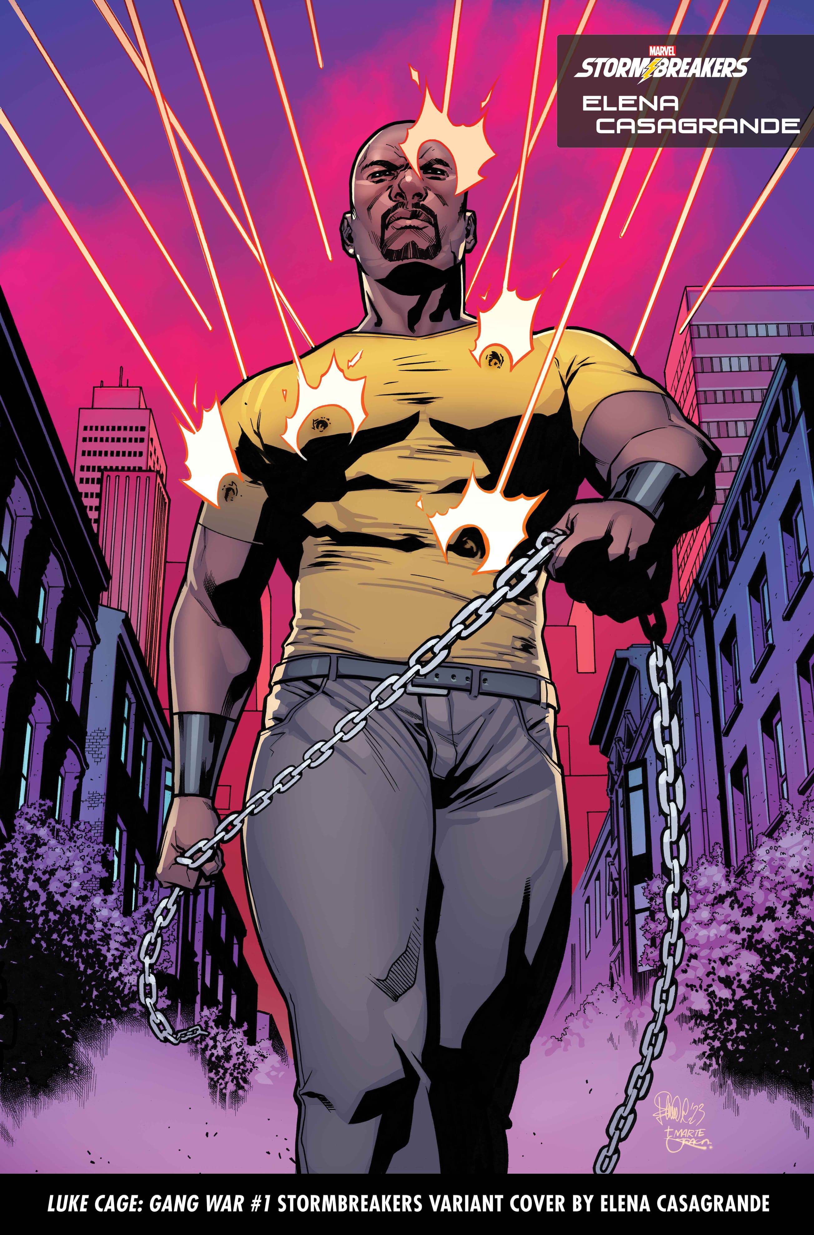 LUKE CAGE: GANG WAR #1 Stormbreakers Variant Cover by Elena Casagrande