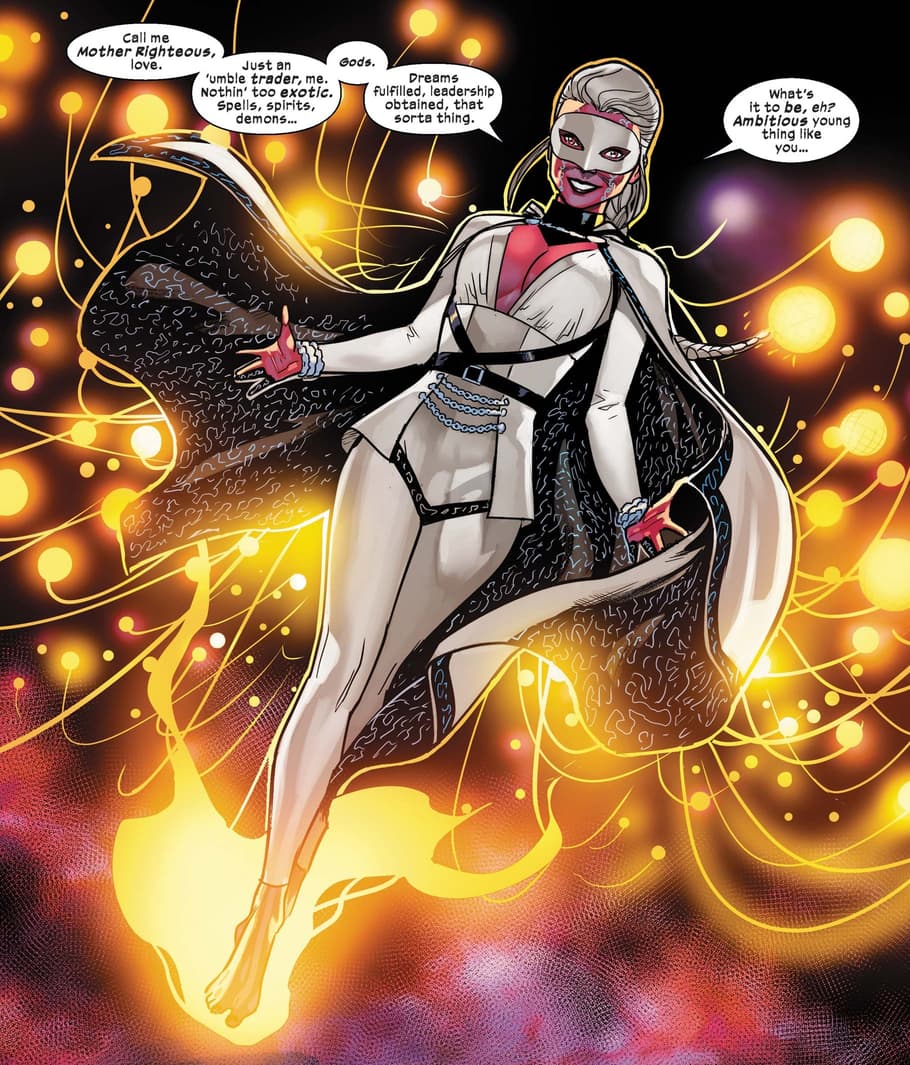 Mother Righteous’ first appearance in LEGION OF X (2022) #1.