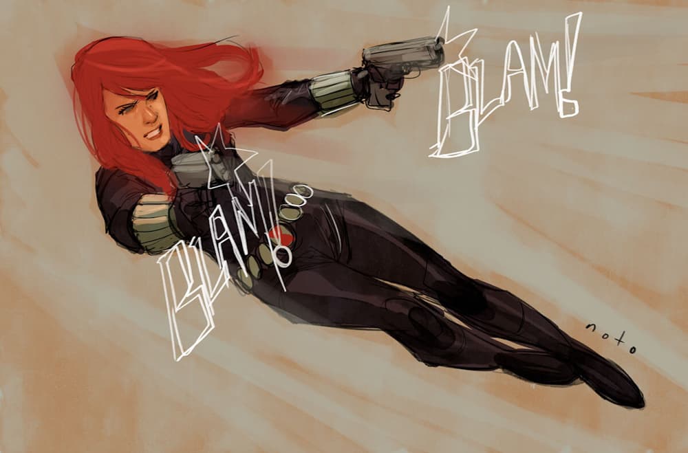 VERY EASY  How to draw black widow from avengers marvel  learn drawing  academy  YouTube