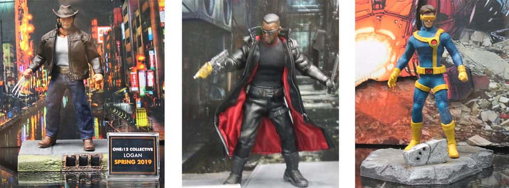 Logan, Blade, and Cyclops figures