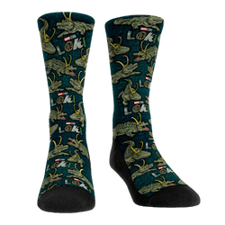 Alligator All-Over socks / shop it <a href=https://rockemsocks.com/products/loki-gator-all-over>here</a>