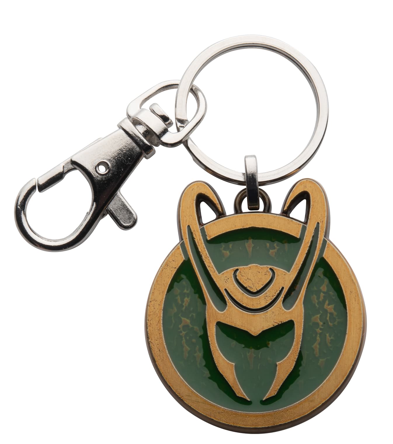 Loki Keychain / shop it <a href=https://www.entertainmentearth.com/product/loki-helmet-key-chain/bvlkihmtkc01>here</a>