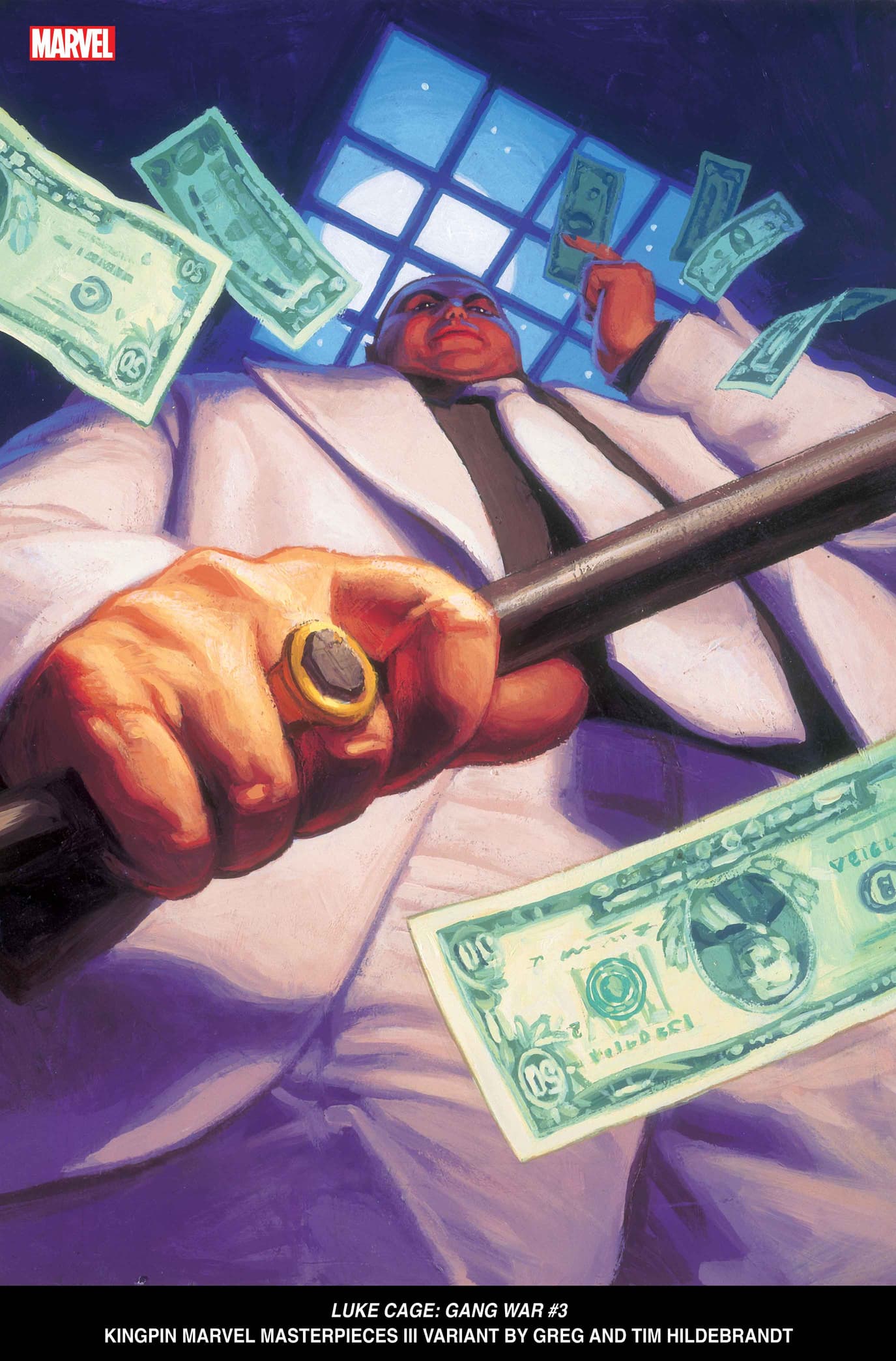 LUKE CAGE: GANG WAR #3 Kingpin Marvel Masterpieces III Variant Cover by Greg & Tim Hildebrandt