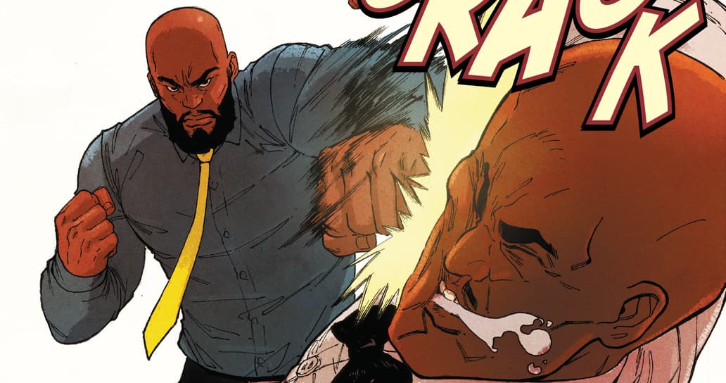 Luke Cage punches a guy