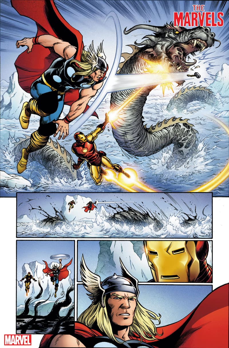 THE MARVELS #1 preview pages by Yildiray Cinar with colors by Richard Isanove