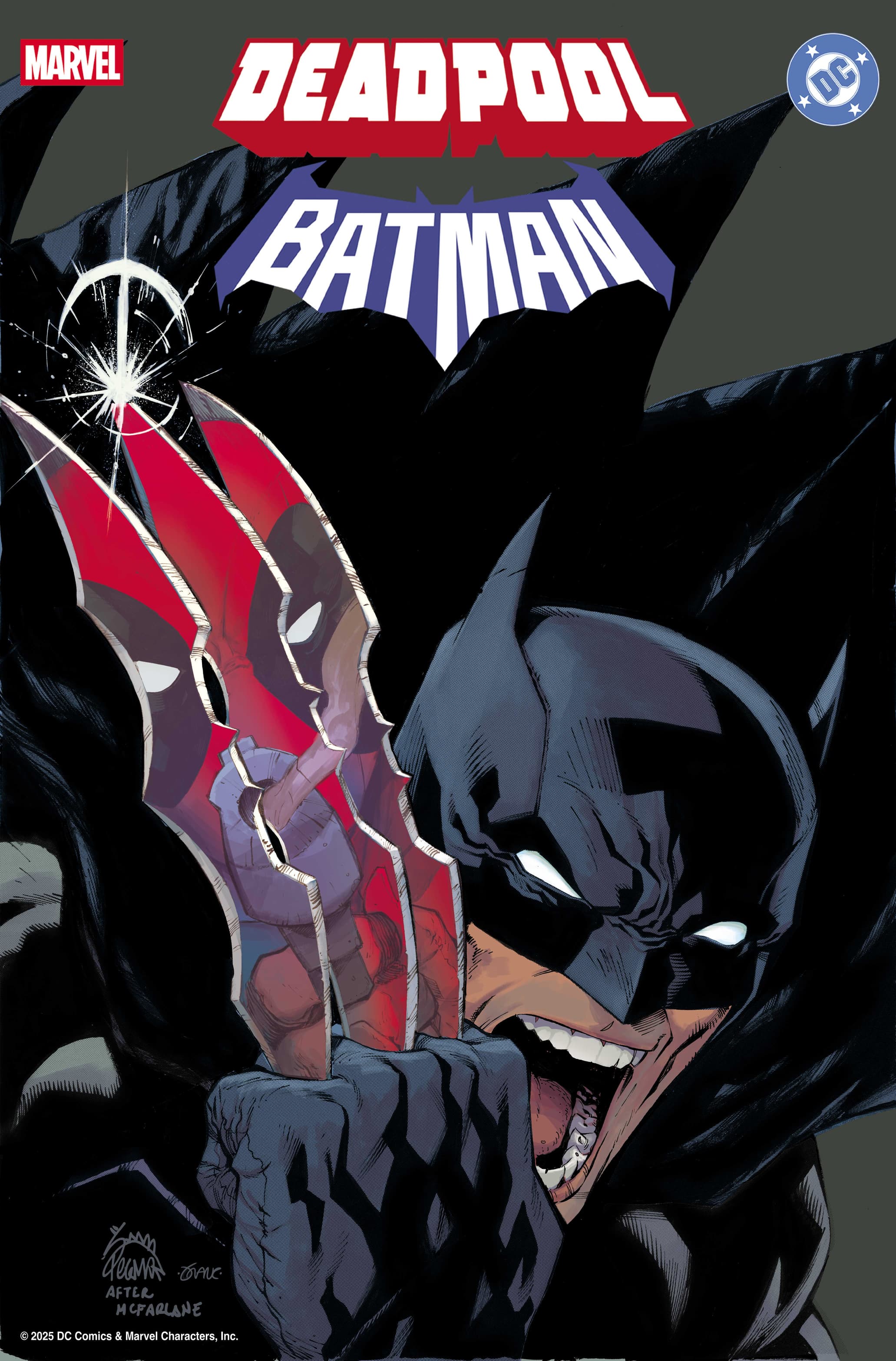 MARVEL/DC: DEADPOOL/BATMAN #1 Homage Variant Cover by RYAN STEGMAN