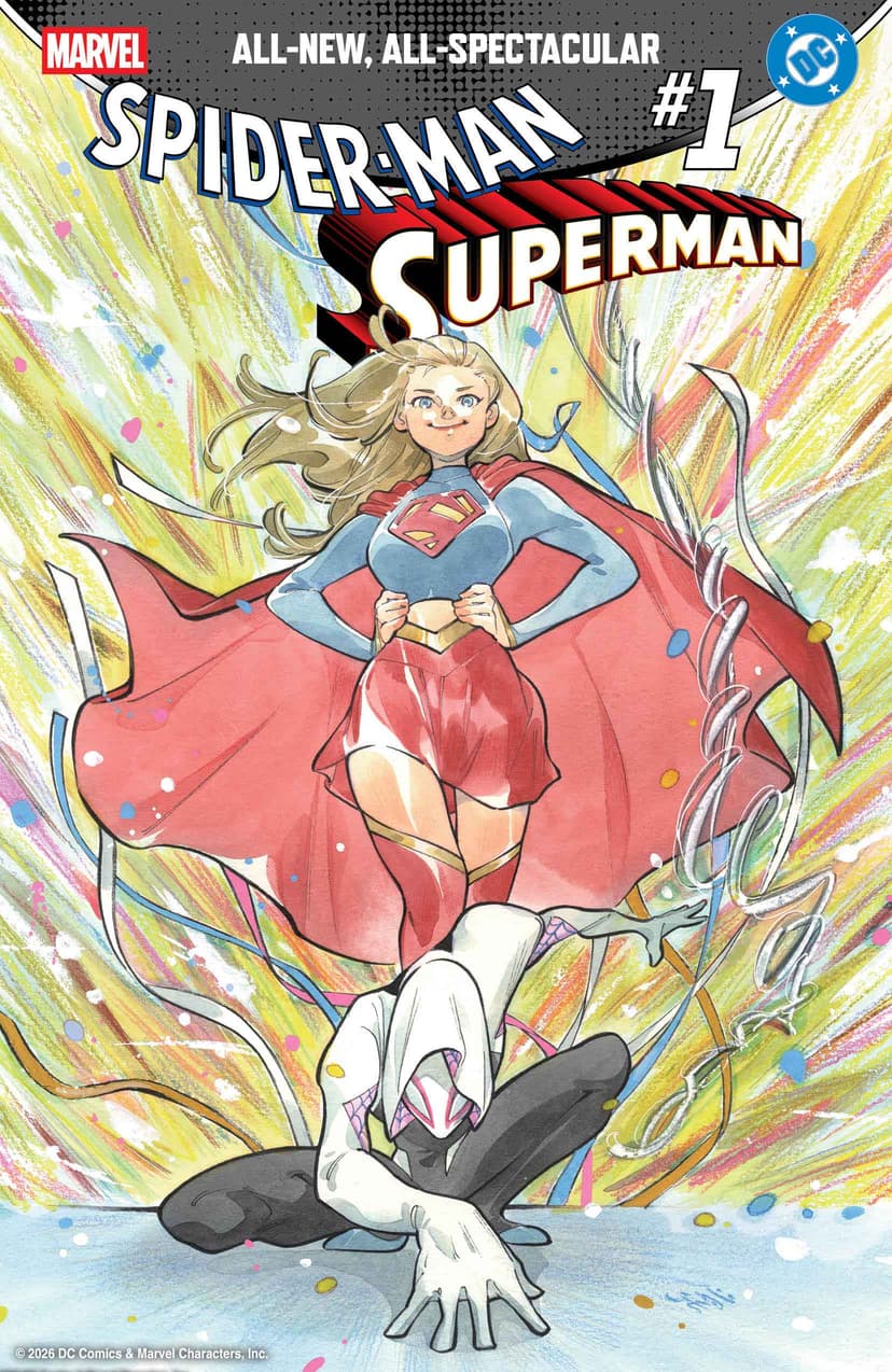 SPIDER-MAN/SUPERMAN #1 variant cover by Peach Momoko