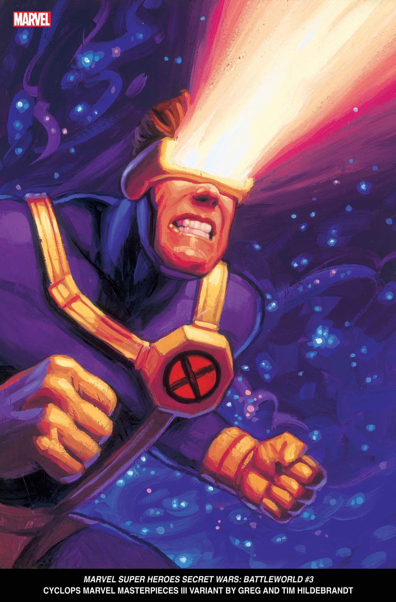 MARVEL SUPER HEROES SECRET WARS: BATTLEWORLD #3 Cyclops Marvel Masterpieces III Variant Cover by Greg & Tim Hildebrandt