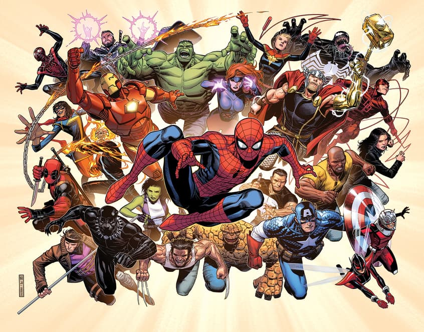 Marvel Super Heroes colored by Justin Ponsor