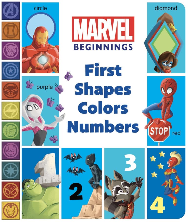 Cover to Marvel Beginnings: First Shapes, Colors, Numbers.