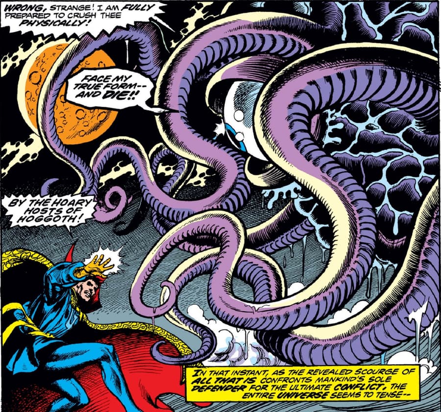 Shuma-Gorath revealed in MARVEL PREMIERE (1972) #10.