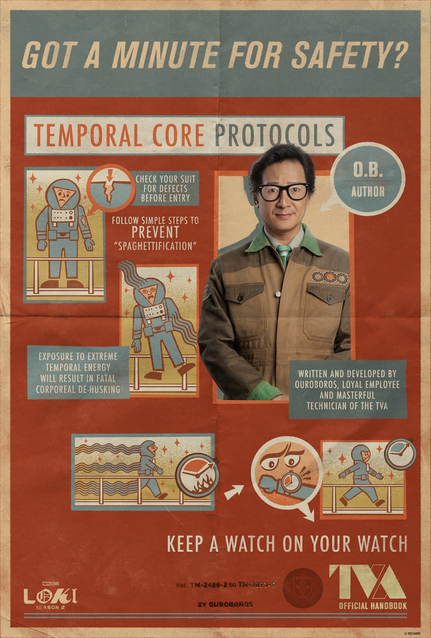 TVA Temporal Core Protocols poster featuring Ke Huy Quan as O.B.
