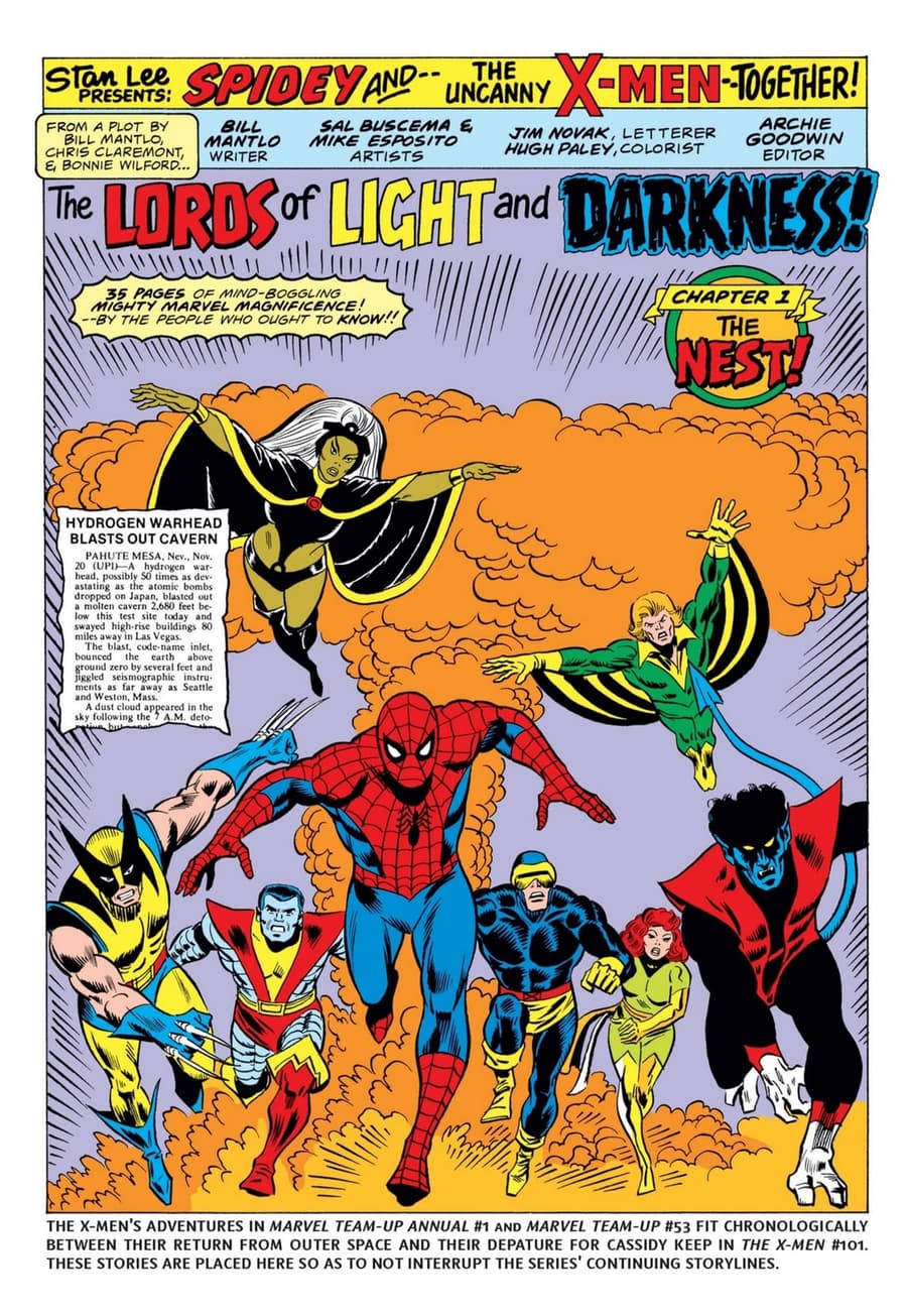 MARVEL TEAM-UP ANNUAL (1976) #1 page by Bill Mantlo, Sal Buscema and Mike Esposito