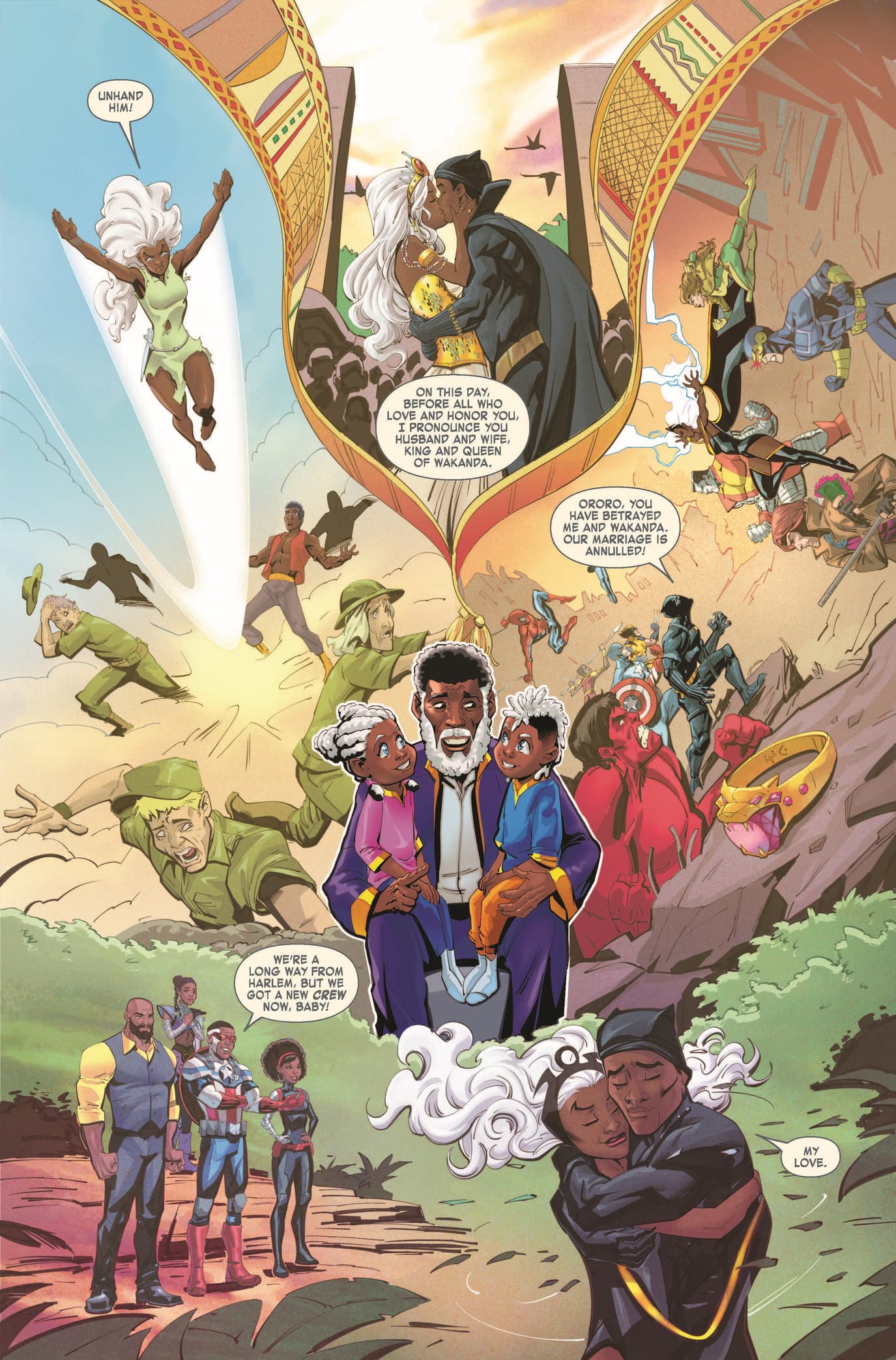 MARVEL’S VOICES: LEGENDS (2024) #1: 'The World Is Not Ready' page by Sheree Renée Thomas and Julian Shaw