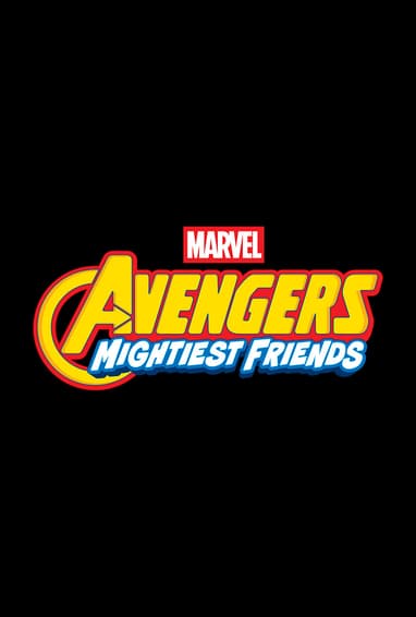 Marvel's Avengers: Mightiest Friends TV Show Disney Jr. Disney+ TV Show Season 1 Logo on Black