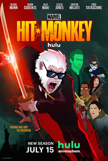 Marvel's Hit-Monkey Season 2 Hulu TV Show Poster