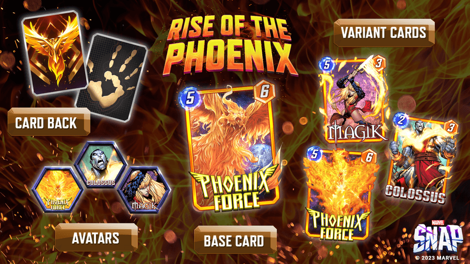 MARVEL SNAP Rise of the Phoenix Season Rewards