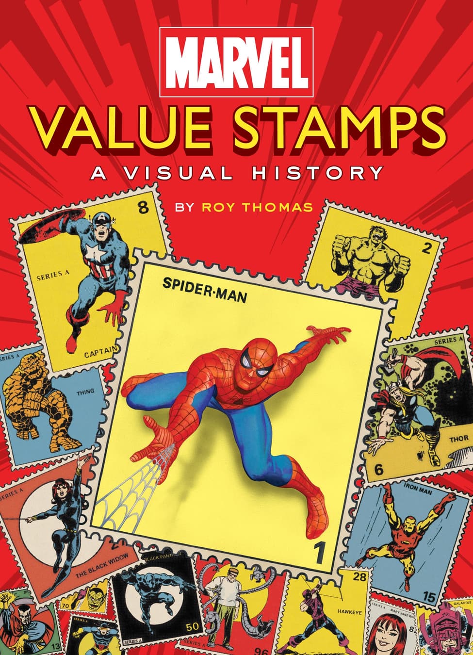 Cover to Marvel Value Stamps: A Visual History by Alex Ross.