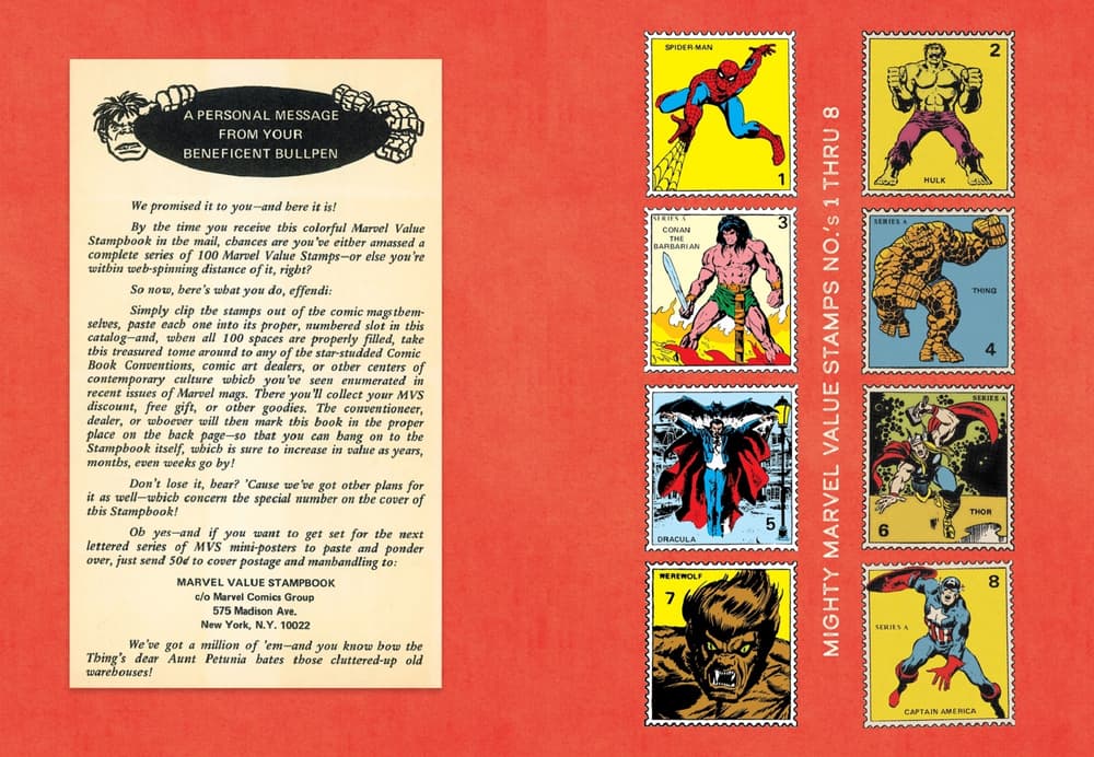 Preview page from Marvel Value Stamps: A Visual History courtesy of Abrams Books.