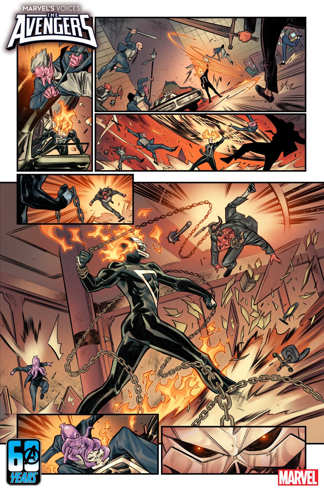 MARVEL’S VOICES: AVENGERS #1 interior artwork by Moisés Hidalgo