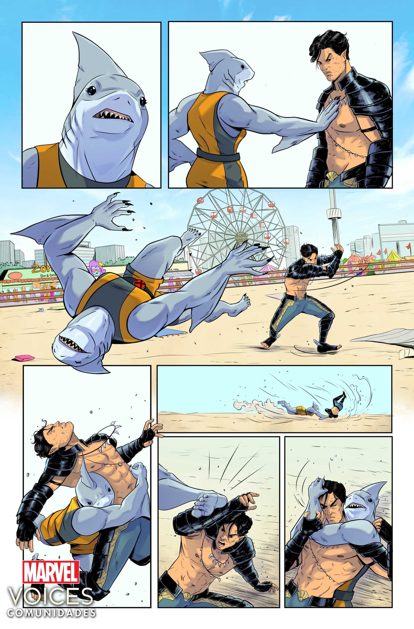 MARVEL’S VOICES: COMUNIDADES #1 Shark-Girl art by Yasmín Flores Montañez