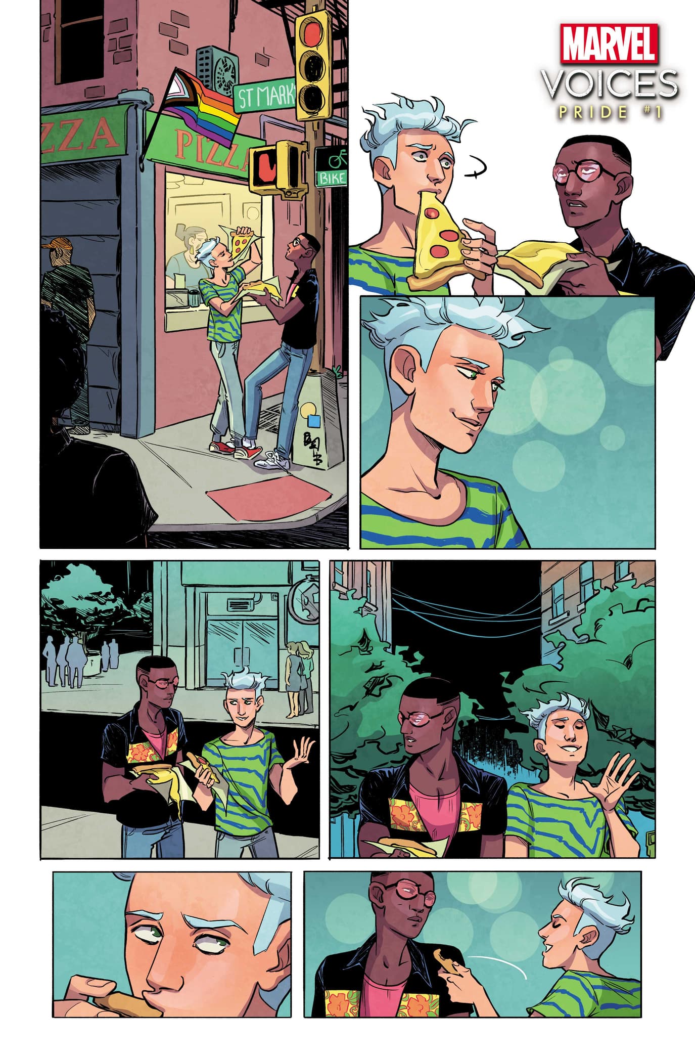 MARVEL'S VOICES: PRIDE #1 preview art by Jen Hickman, colors by Brittany Peer