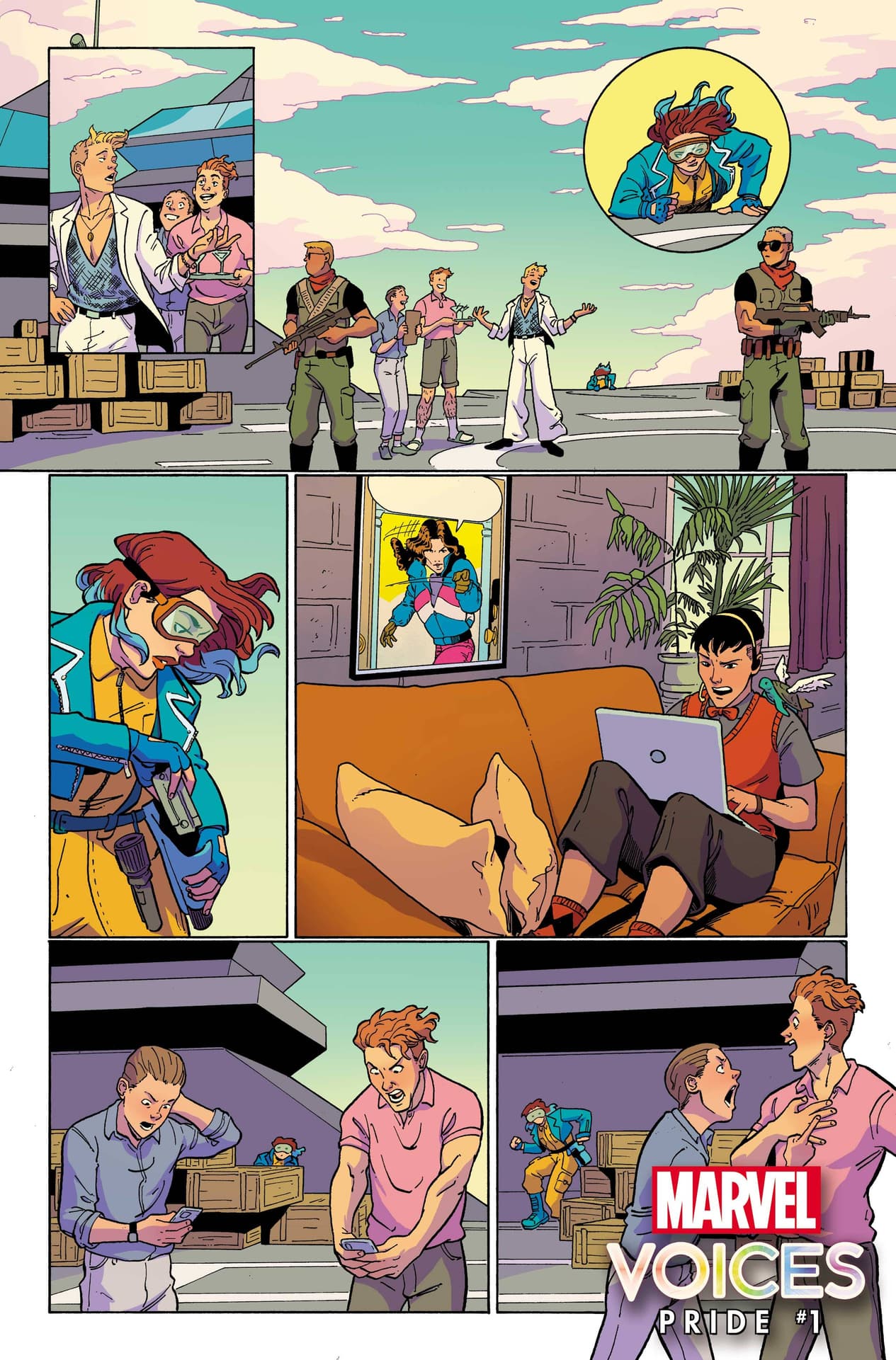 MARVEL'S VOICES: PRIDE #1 interior artwork by by Ted Brandt and Ro Stein