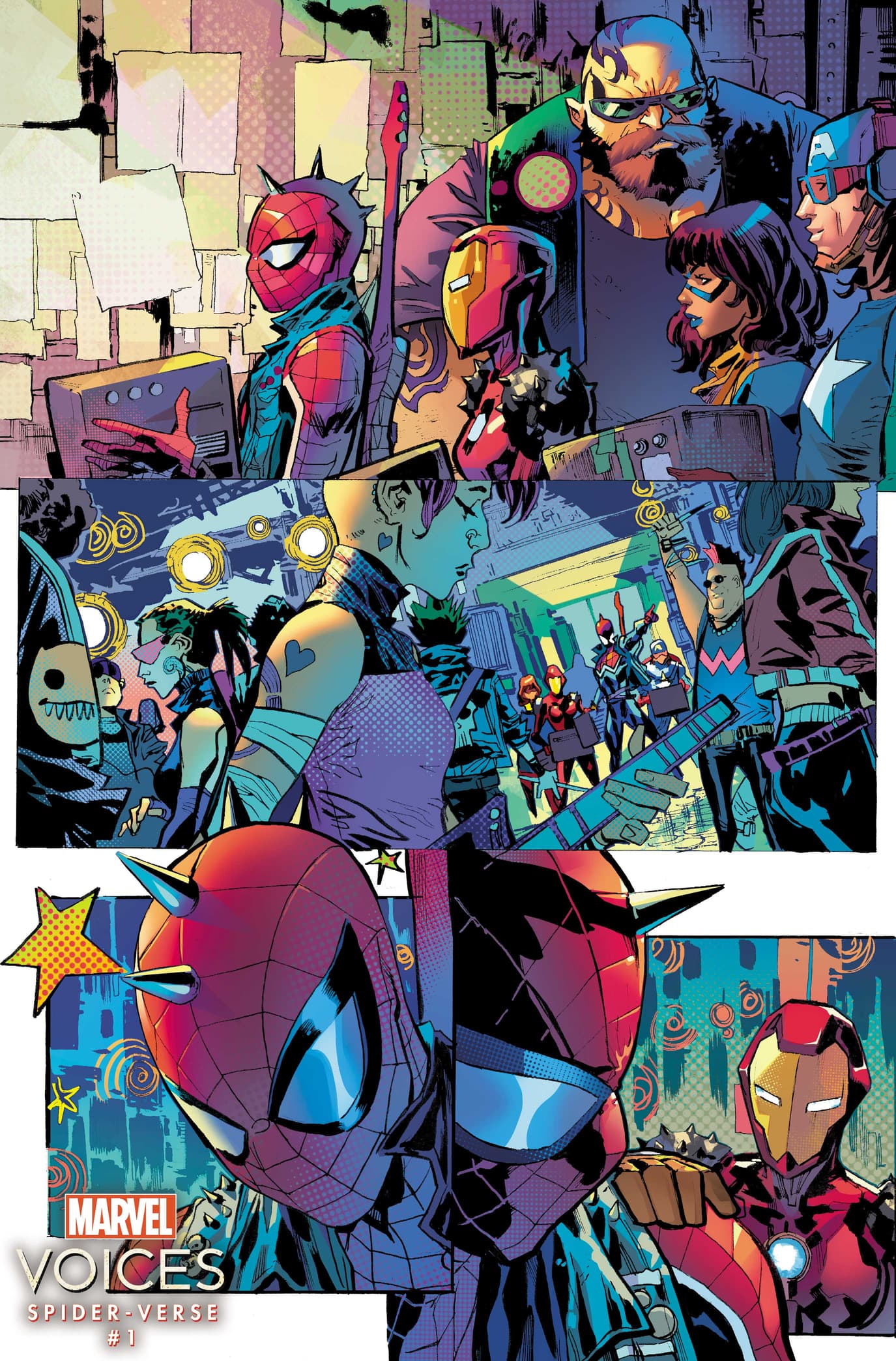 MARVEL’S VOICES: SPIDER-VERSE #1 - “Music for Uplifting Gormandizers” artwork by Ken Lashley