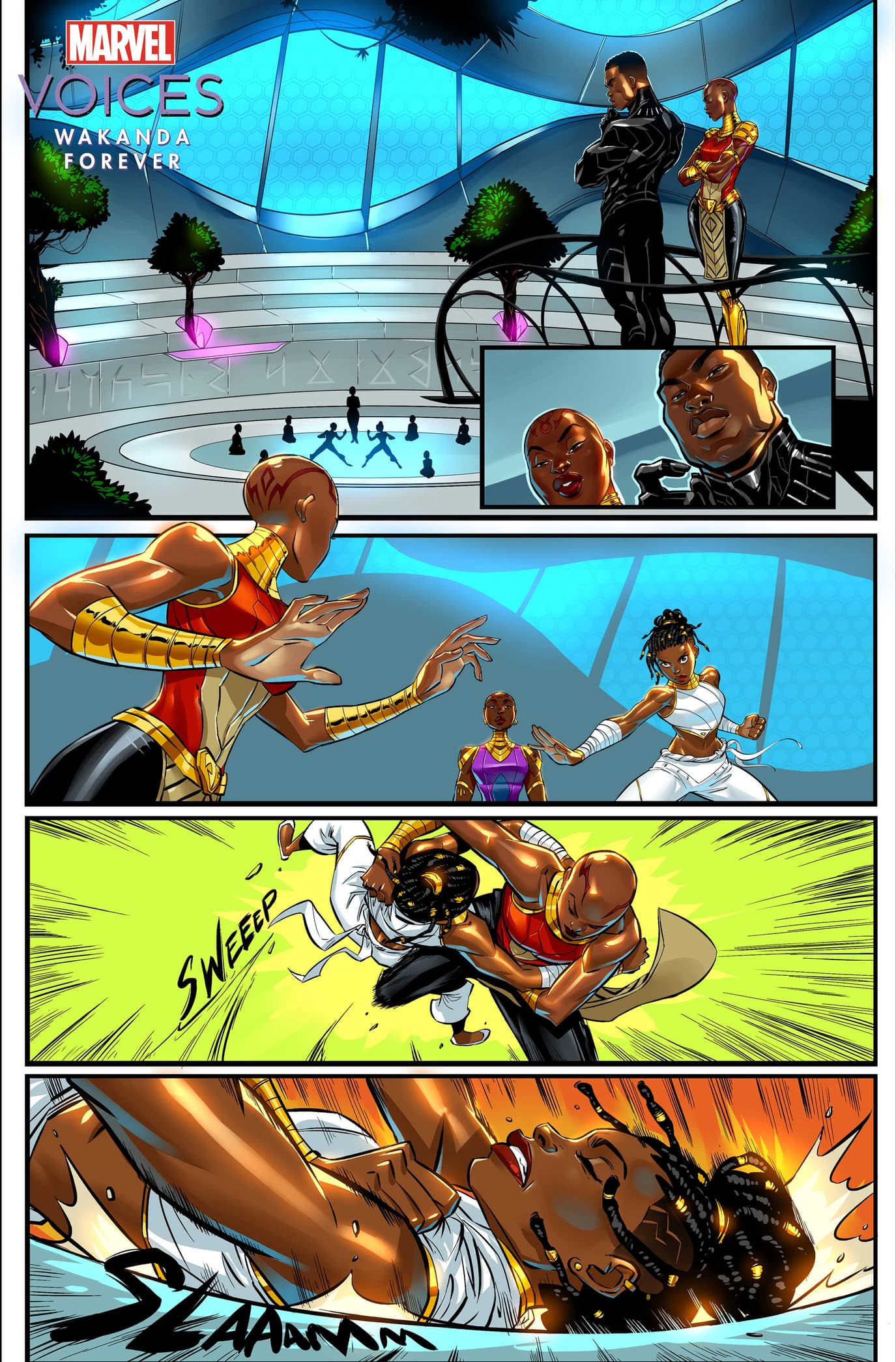 MARVEL’S VOICES: WAKANDA FOREVER #1—“The Illusion of Fairness” artwork by Marcus Williams