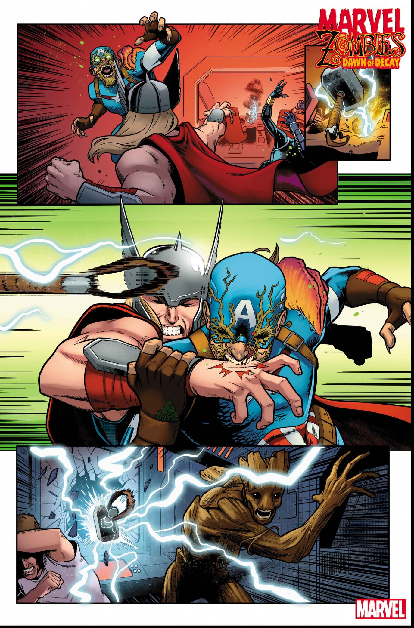 MARVEL ZOMBIES: DAWN OF DECAY #1 interior artwork by Jason Muhr