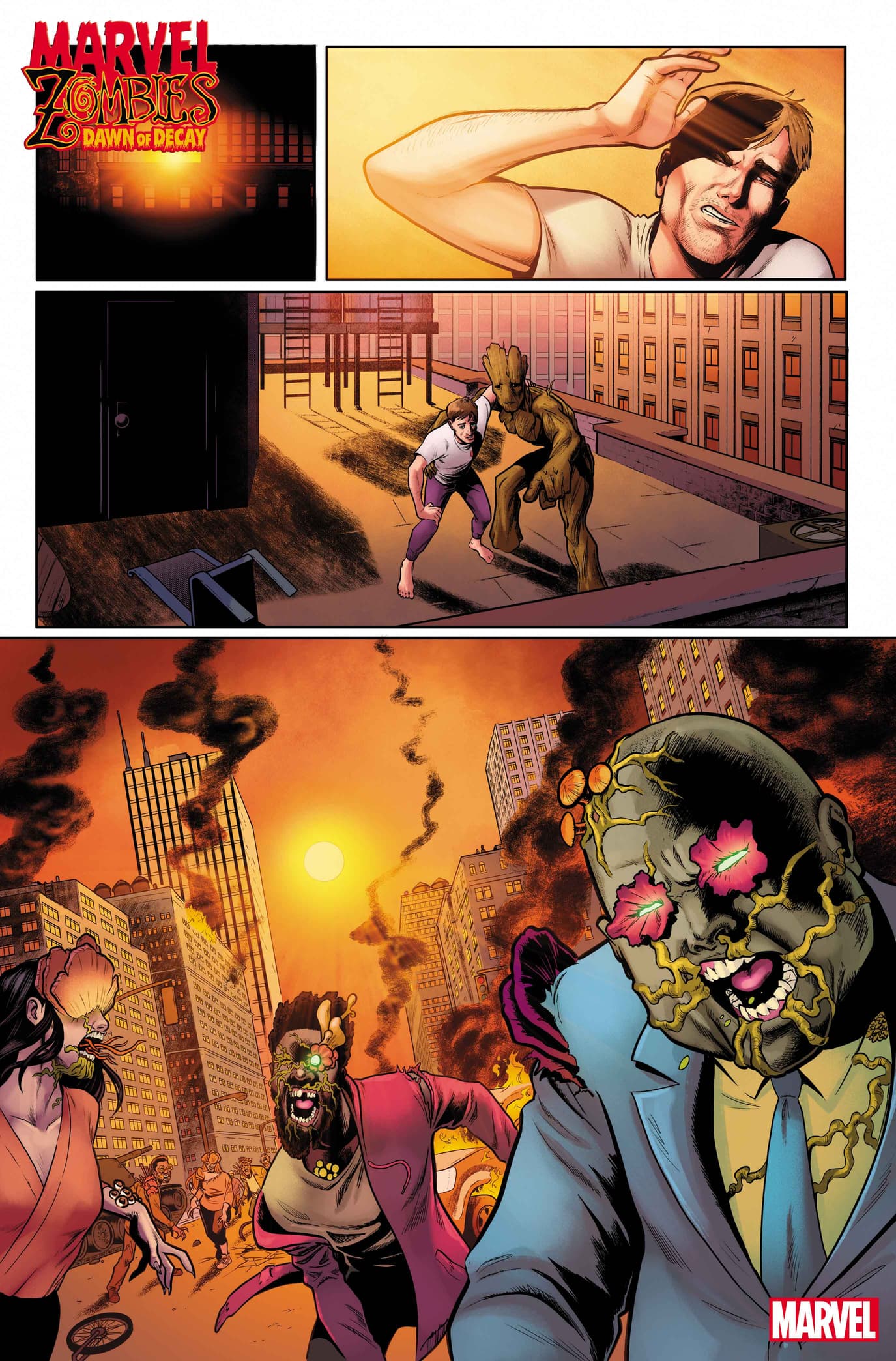 MARVEL ZOMBIES: DAWN OF DECAY #1 interior artwork by Jason Muhr