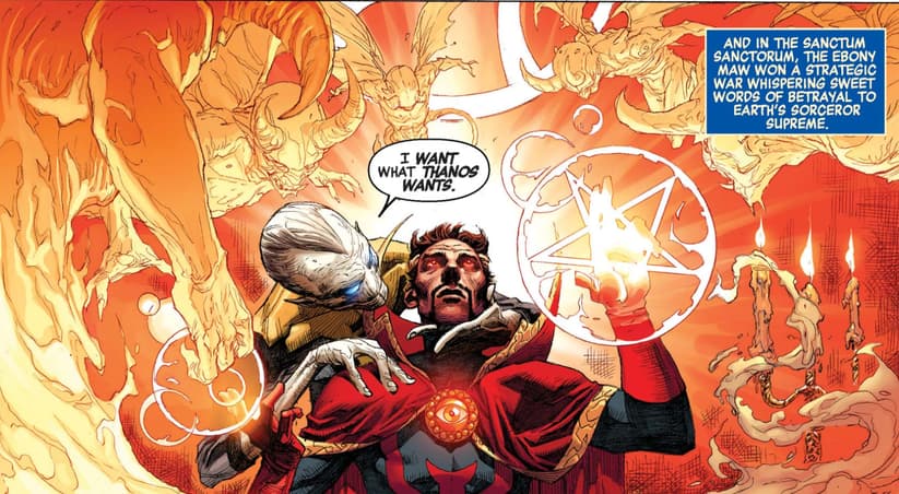 Ebony Maw manipulates Doctor Strange