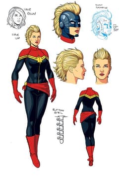 Captain Marvel comic book design by Jamie McKelvie