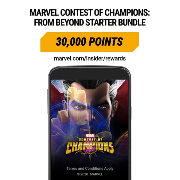 Marvel Insider Rewards: Marvel Contest of Champions From Beyond Starter Bunder 30,000 Points