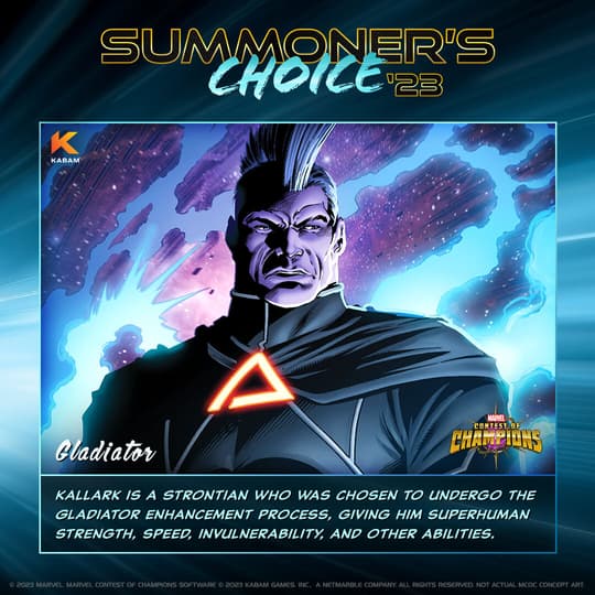 Marvel Contest of Champions Summoner's Choice 2023 Gladiator (Kallark)