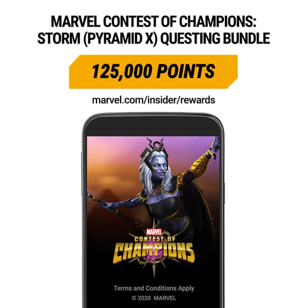 Marvel Insider Rewards: Marvel Contest of Champions Storm (Pyramid X) Questing Bundle 125,000 Points