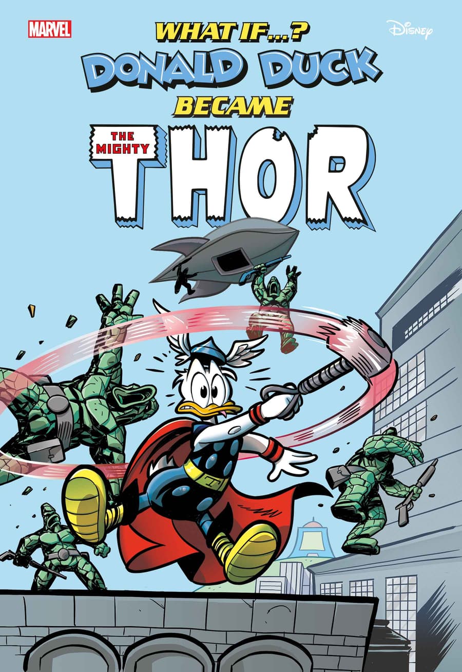 MARVEL & DISNEY: WHAT IF…? DONALD DUCK BECAME THOR #1 cover by Lorenzo Pastrovicchio
