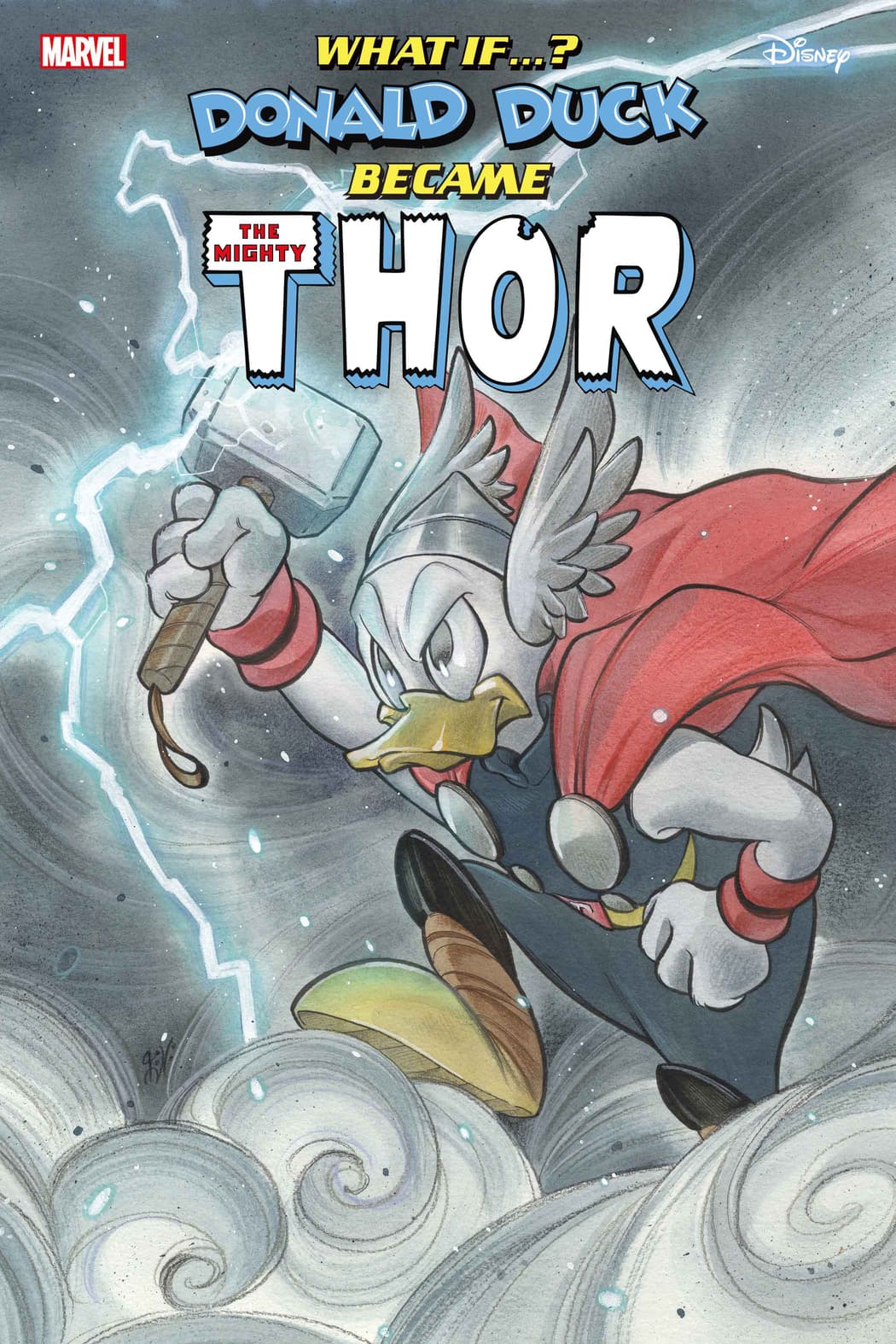MARVEL & DISNEY: WHAT IF…? DONALD DUCK BECAME THOR #1 cover by Peach Momoko
