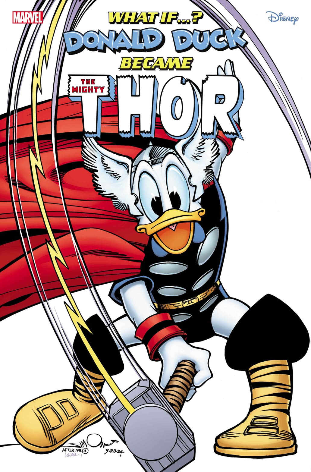 MARVEL & DISNEY: WHAT IF…? DONALD DUCK BECAME THOR #1 cover by Walt Simonson