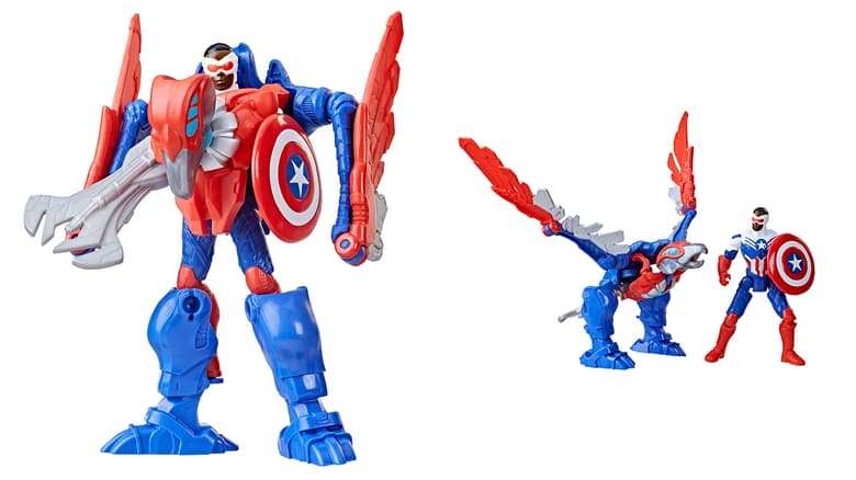 MARVEL MECH STRIKE MECHASAURS CAPTAIN AMERICA WITH REDWING