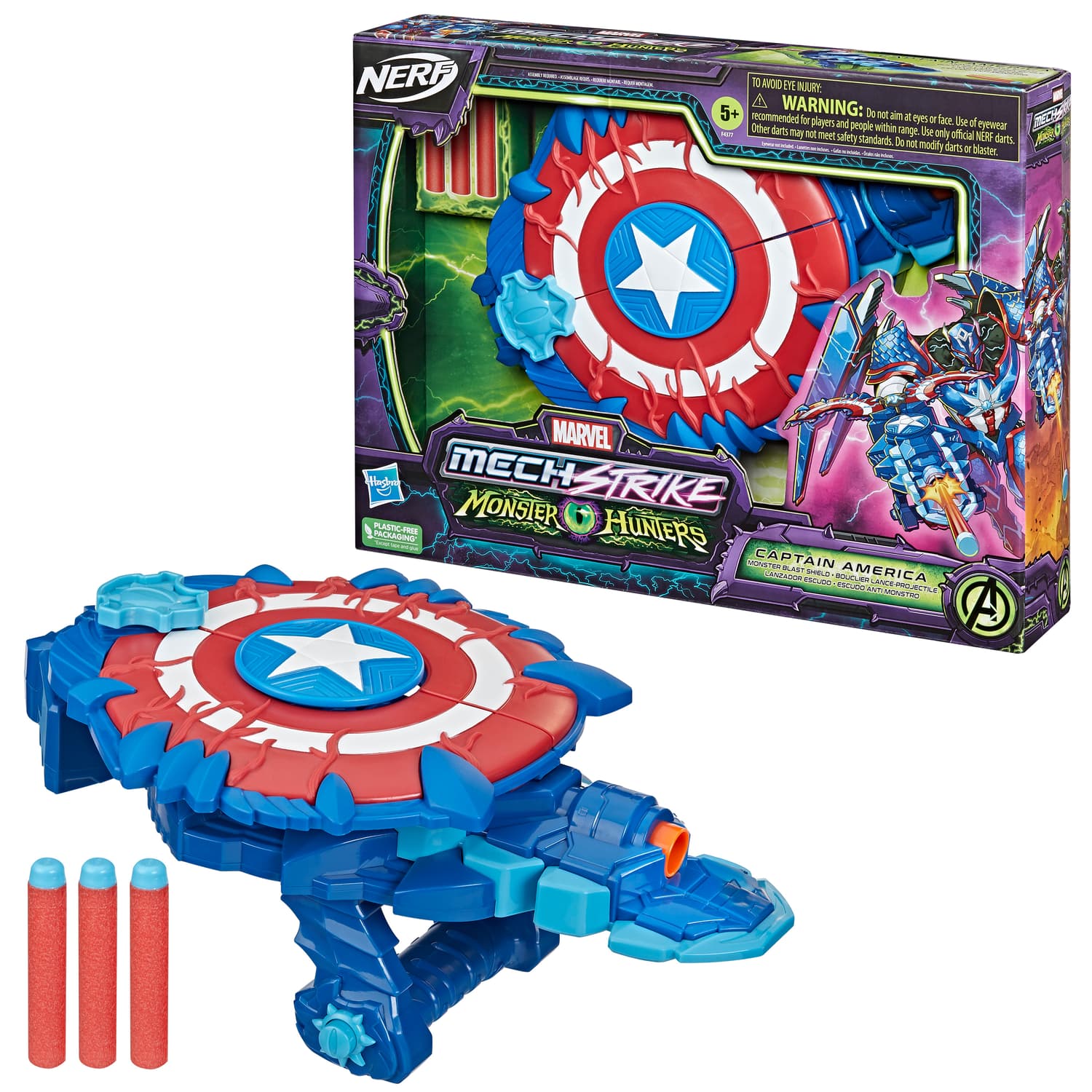 Marvel Mech Strike Monster Hunters Captain America Monster Blast 