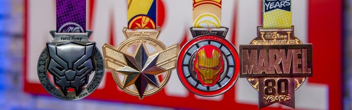 4 Commemorative Finisher Medals 
